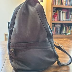 LL Bean Vintage Brown Leather Ameribag